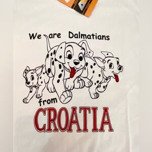 NWT Novelty Dalmatian & Croatia Tee